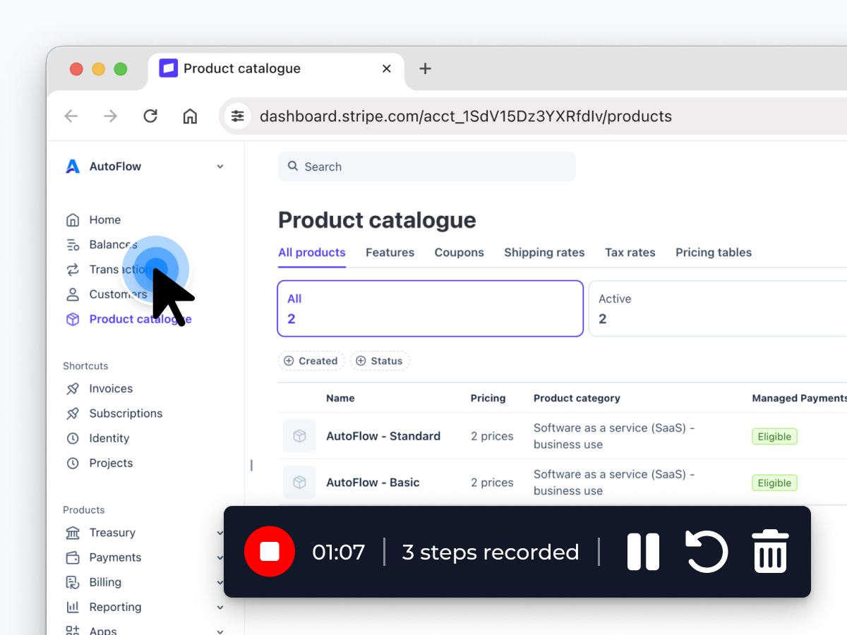 Record yourself using your app